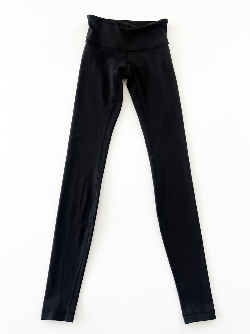 Lululemon Black Full Length Low Rise Leggings Hidden Pocket Size 2